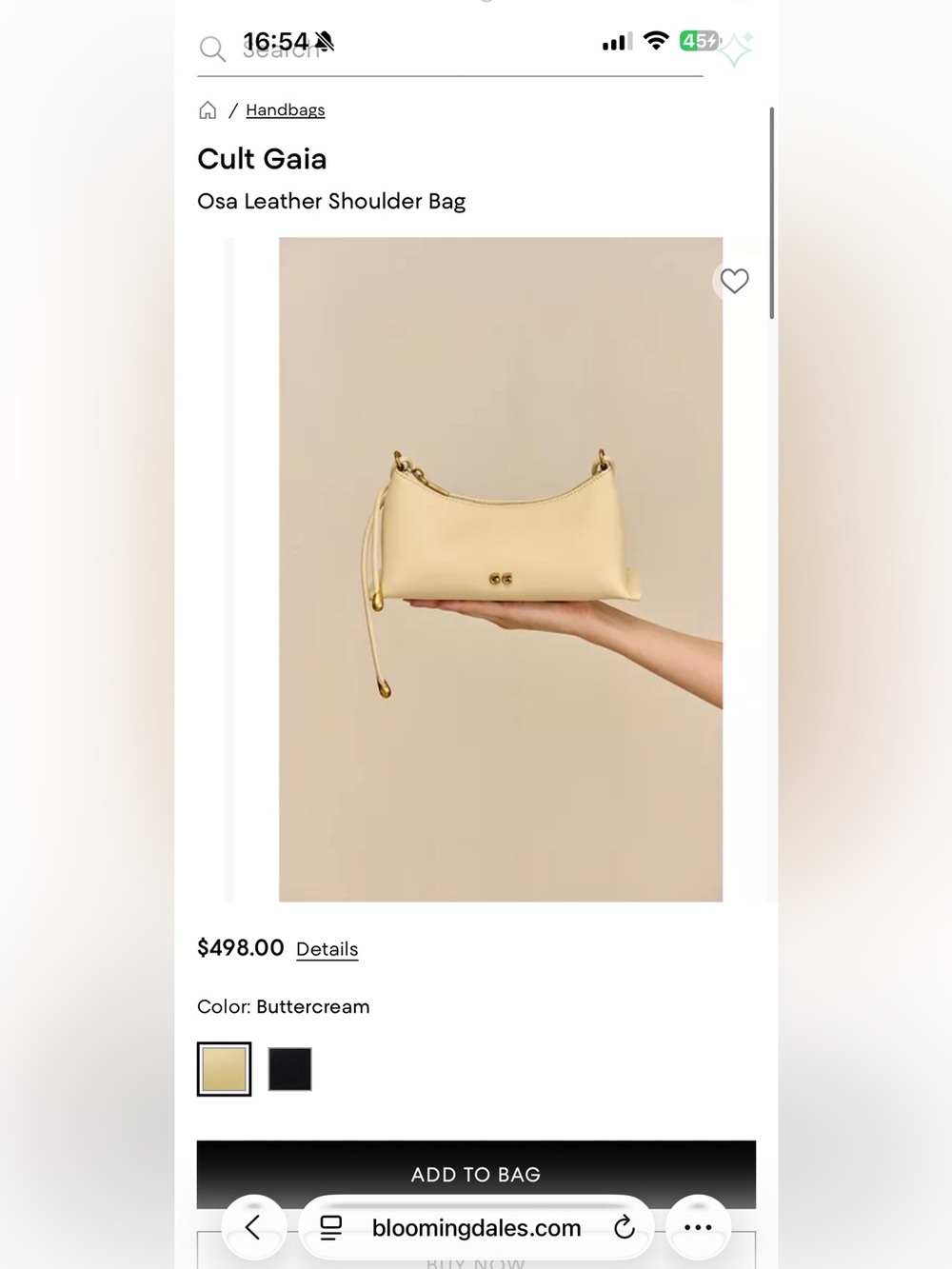 cult gaia Cream Braided-Handle Shoulder Bag with Gold Accents - Picture 3 of 4
